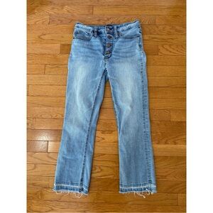 J Crew Demi-Boot Cropped Blue Jeans